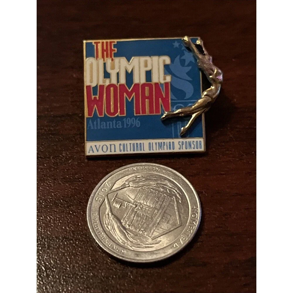 1996 Atlanta Summer Olympics The Olympic Woman Avon Sponsor Lapel Hat‎ Pin